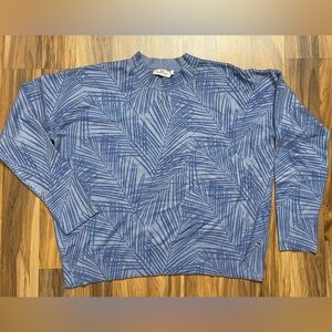 Vineyard Vines women tropical palm crewneck sweater